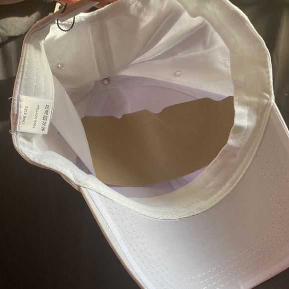 PLT White Woven Baseball Cap-One Size - Picture 4 of 4